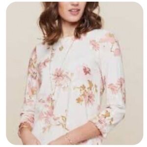 Spartina 449 Island Fringe Floral top size L